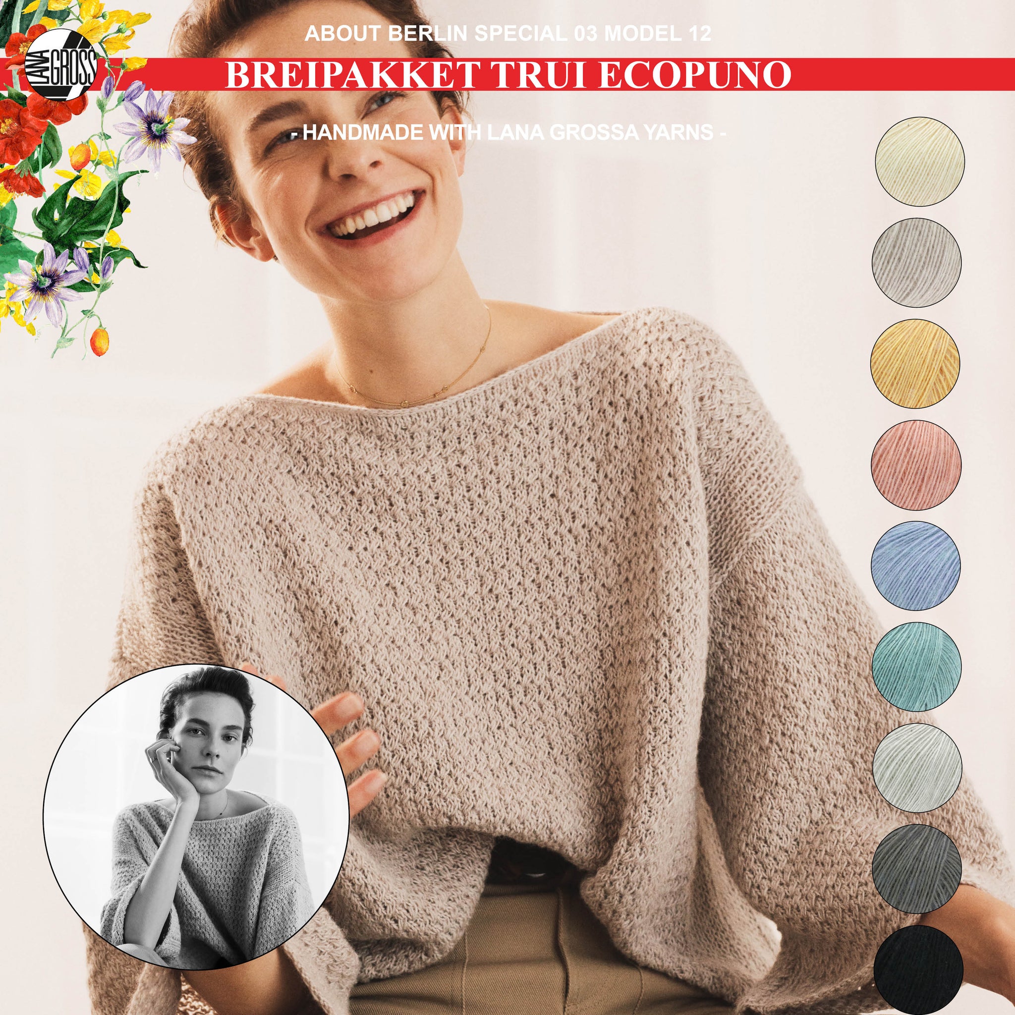 Breipakket trui met Ecopuno garen model 12 van About Berlin Special 03