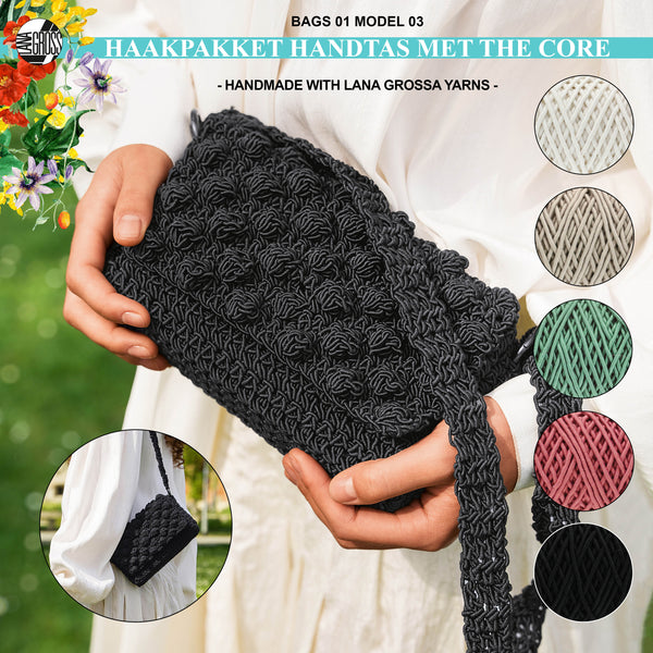 Haakpakket schoudertasje met The Core garen model 3 van Lana Grossa Bags 01