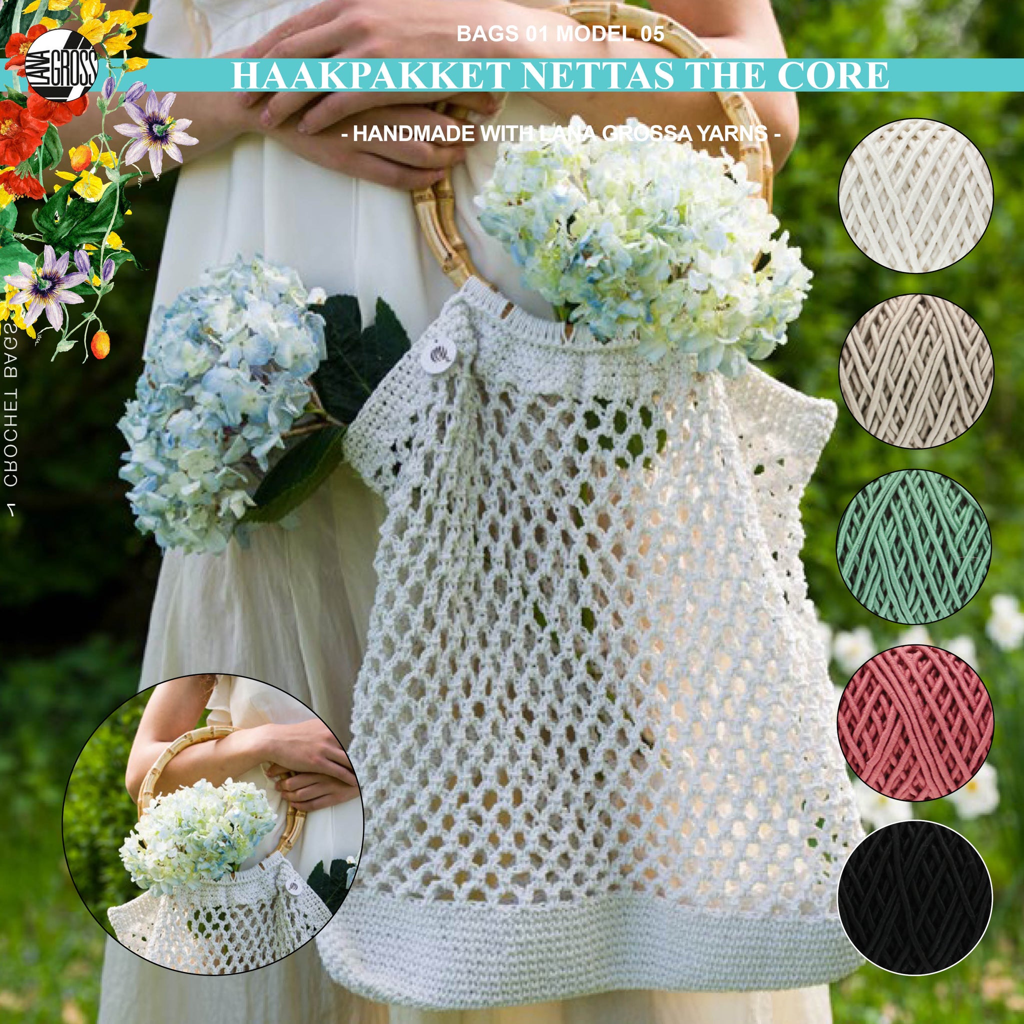 Haakpakket nettas met The Core garen model 5 van Lana Grossa Bags 01
