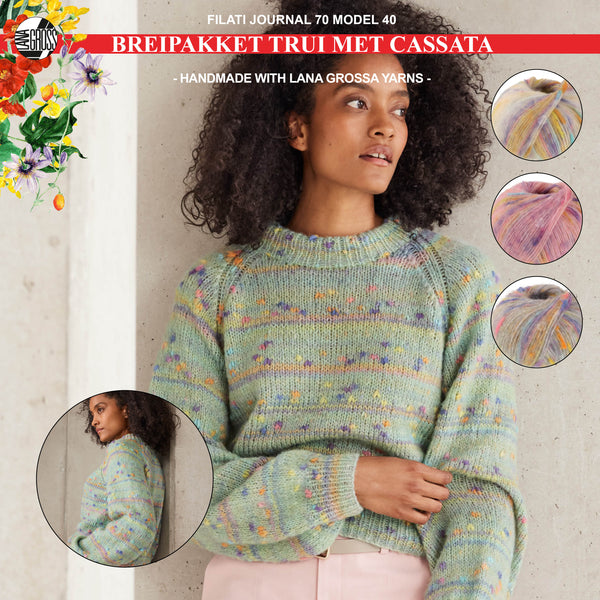Breipakket trui model 40 uit Filati Journal 70