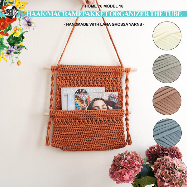 Haak en macramépakket organizer met The Tube garen model 16 van Home  76