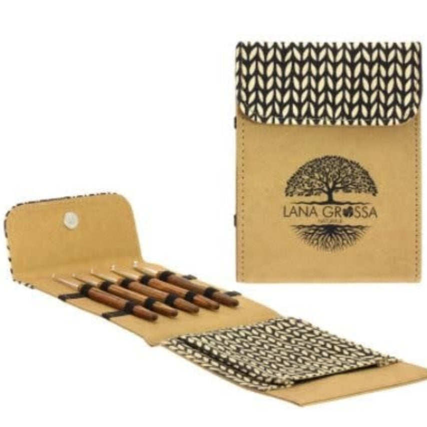 Lana Grossa houten naturel haaknaaldenset