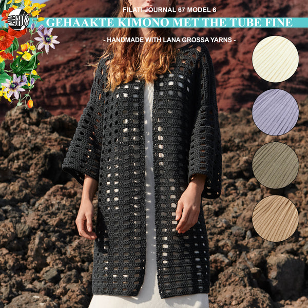 haakpakket kimono met the tube fine garen