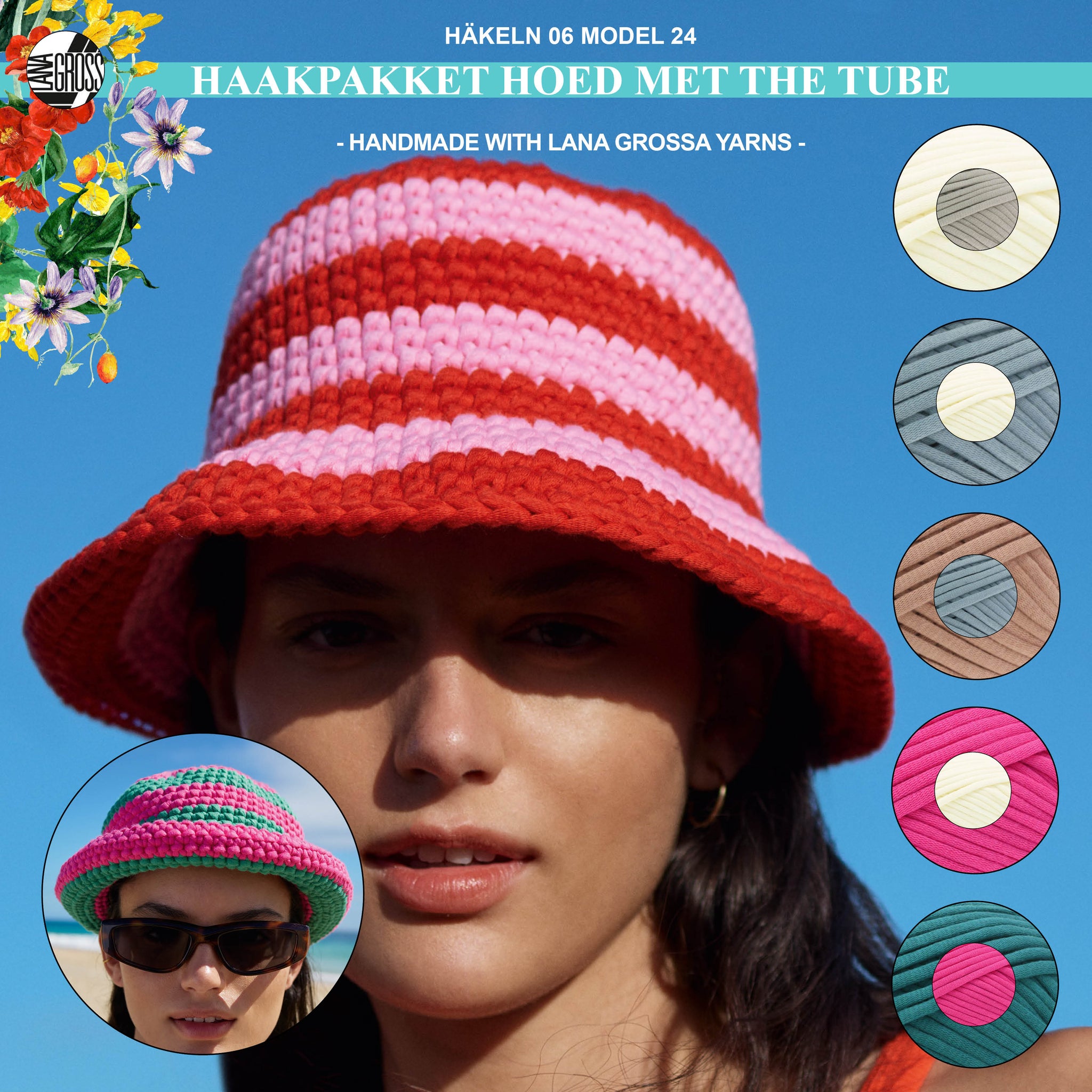 Haakpakket muts met The Tube garen model 24 van Häkeln 06