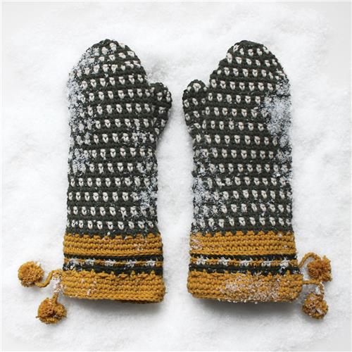 Haakpakket Handwerkjuffie Zweedse wanten in 3 verschillende kleuren