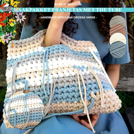 Haakpakket franjetas met The Tube – Model 6 | Lana Grossa