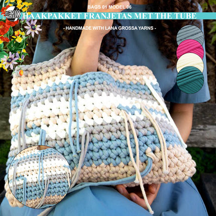 Haakpakket franjetas met The Tube – Model 6 | Lana Grossa