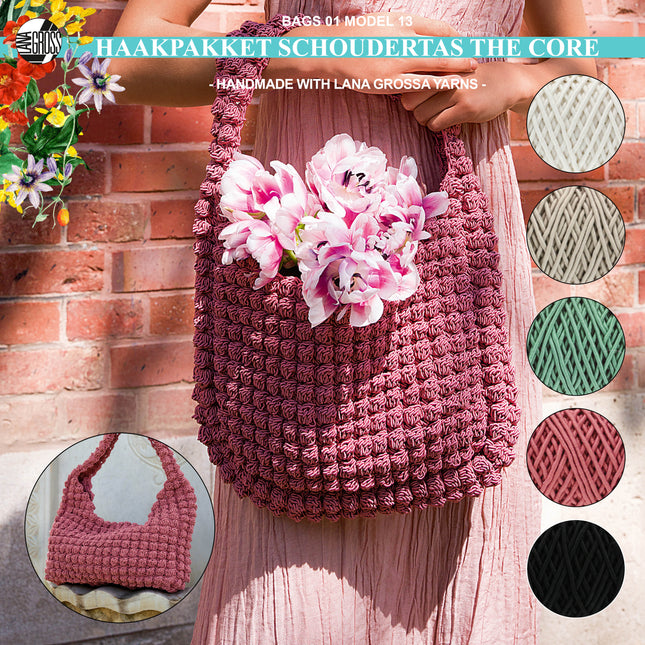 Haakpakket schoudertas met The Core – Model 13 – Bags 01| Lana Grossa