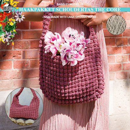 Haakpakket schoudertas met The Core – Model 13 – Bags 01| Lana Grossa