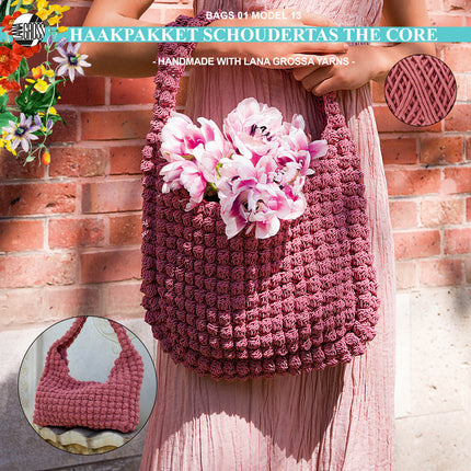 Haakpakket schoudertas met The Core – Model 13 – Bags 01| Lana Grossa