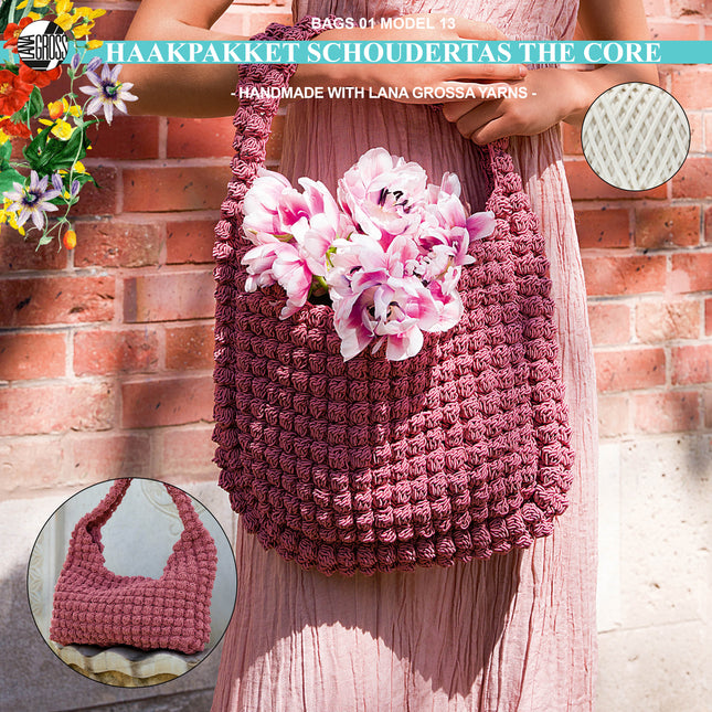 Haakpakket schoudertas met The Core – Model 13 – Bags 01| Lana Grossa