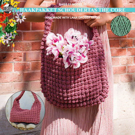 Haakpakket schoudertas met The Core – Model 13 – Bags 01| Lana Grossa