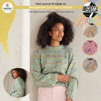 Breipakket trui met Cassata – Model 40 – Filati Journal 70 | Lana Grossa