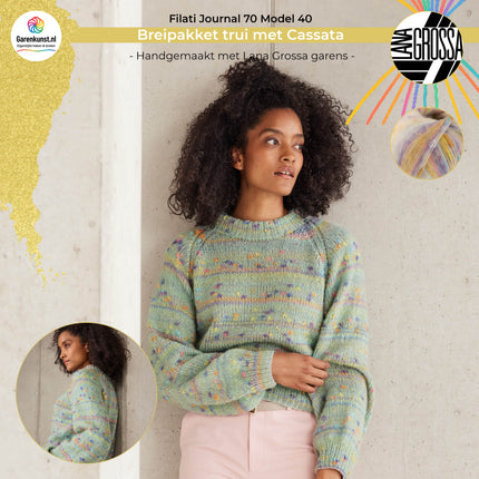 Breipakket trui met Cassata – Model 40 – Filati Journal 70 | Lana Grossa