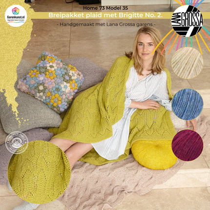 Breipakket plaid Brigitte No. 2  – Model 35  – Home 73 | Lana Grossa