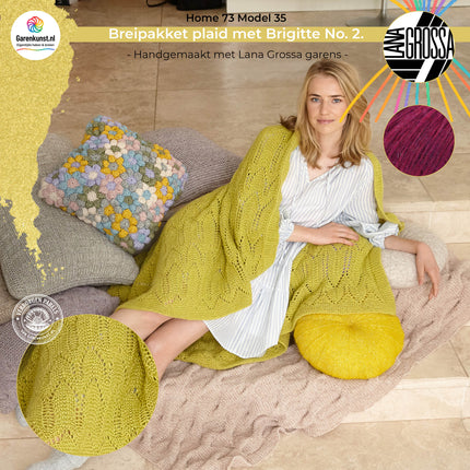 Breipakket plaid Brigitte No. 2  – Model 35  – Home 73 | Lana Grossa