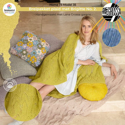 Breipakket plaid Brigitte No. 2  – Model 35  – Home 73 | Lana Grossa
