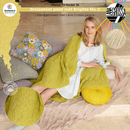 Breipakket plaid Brigitte No. 2  – Model 35  – Home 73 | Lana Grossa