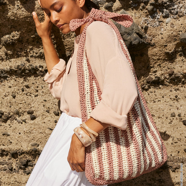 Haakpakket shopper met strepen- The Bast – Model 5 – Bags 03 | Lana Grossa