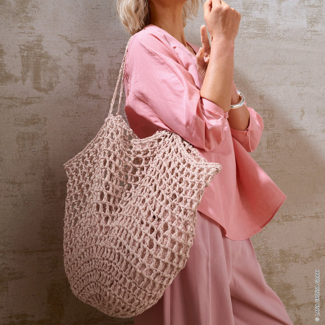 Haakpakket tas in netpatroon- The Bast & Cosmo – Model 6 – Bags 03 | Lana Grossa