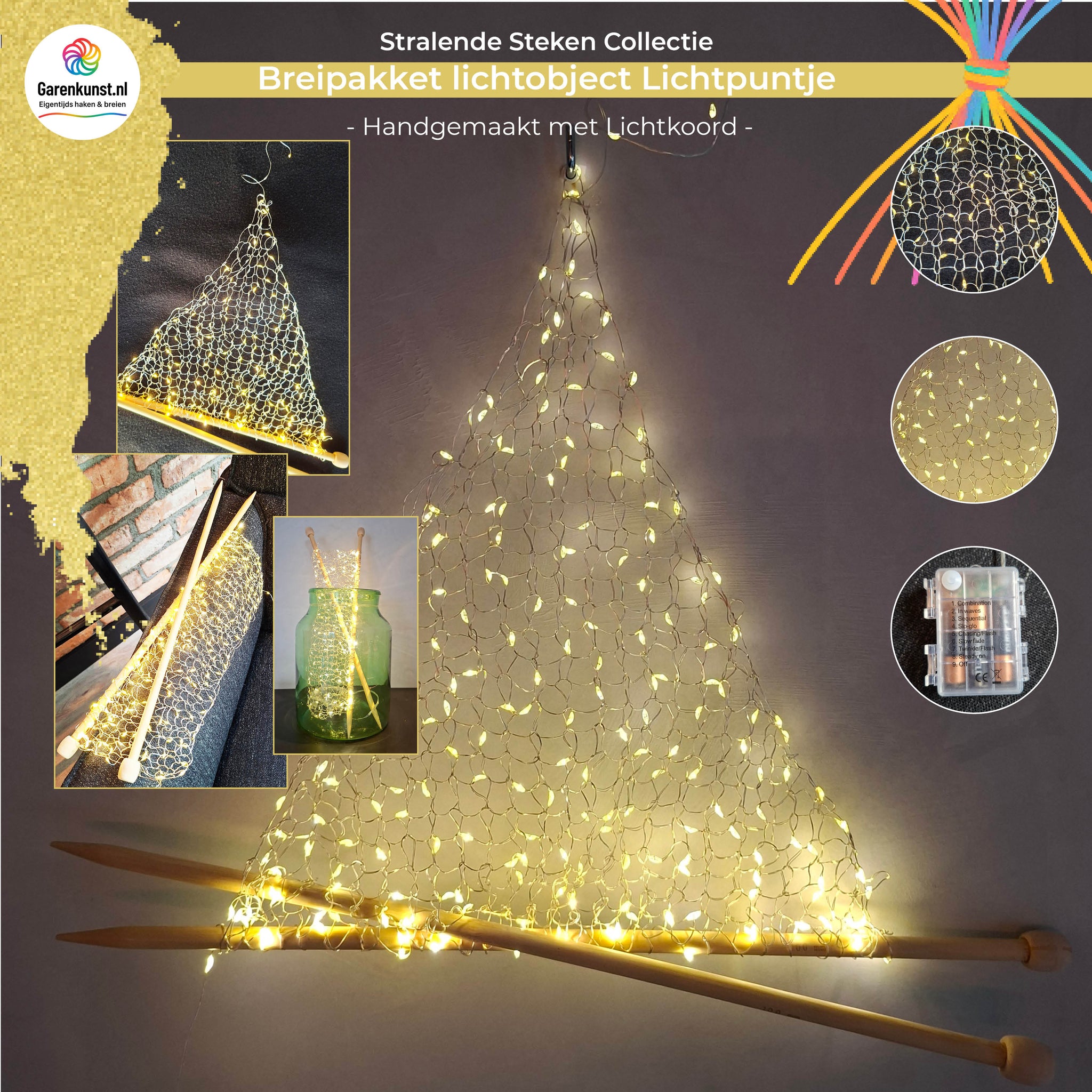 ✨ Lichtpuntje Light – een stralend breiobject voor de feestdagen