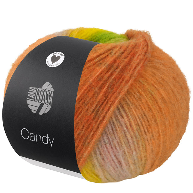 Candy zelfstrepend garen kleur 1 Oudroze-olijfmix van Lana Grossa bij Garenkunst.nl