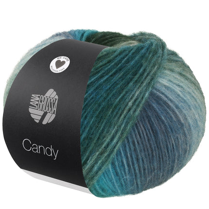 Candy zelfstrepend garen kleur 2 Roest-turquoisemix van Lana Grossa bij Garenkunst.nl