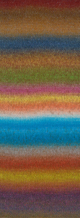 Candy zelfstrepend garen kleur Nougat-roestbruinmix van Lana Grossa bij Garenkunst.nl