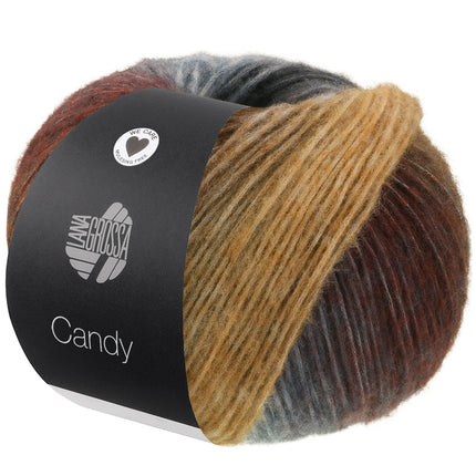 Candy zelfstrepend garen kleur 10 Lichtgrijs-antracietmix van Lana Grossa bij Garenkunst.nl