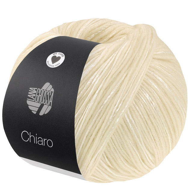 Chiaro glanzend effectgaren bol kleur Wit van Lana Grossa bij Garenkunst.nl
