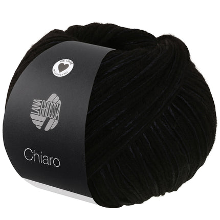 Chiaro glanzend effectgaren bol kleur Zwart van Lana Grossa bij Garenkunst.nl