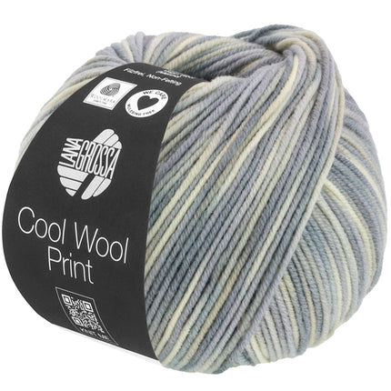 Cool Wool Print merino verloopgaren kleur grijs-ecru van Lana Grossa bij Garenkunst.nl