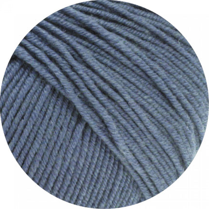 Swatch Cool Wool merinogaren kleur grijsblauw van Lana Grossa bij Garenkunst.nl