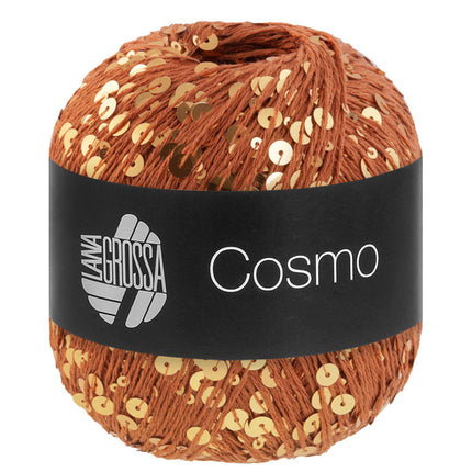 Cosmo pailletten effectgaren kleur roestoranje van Lana Grossa bij Garenkunst.nl (008)