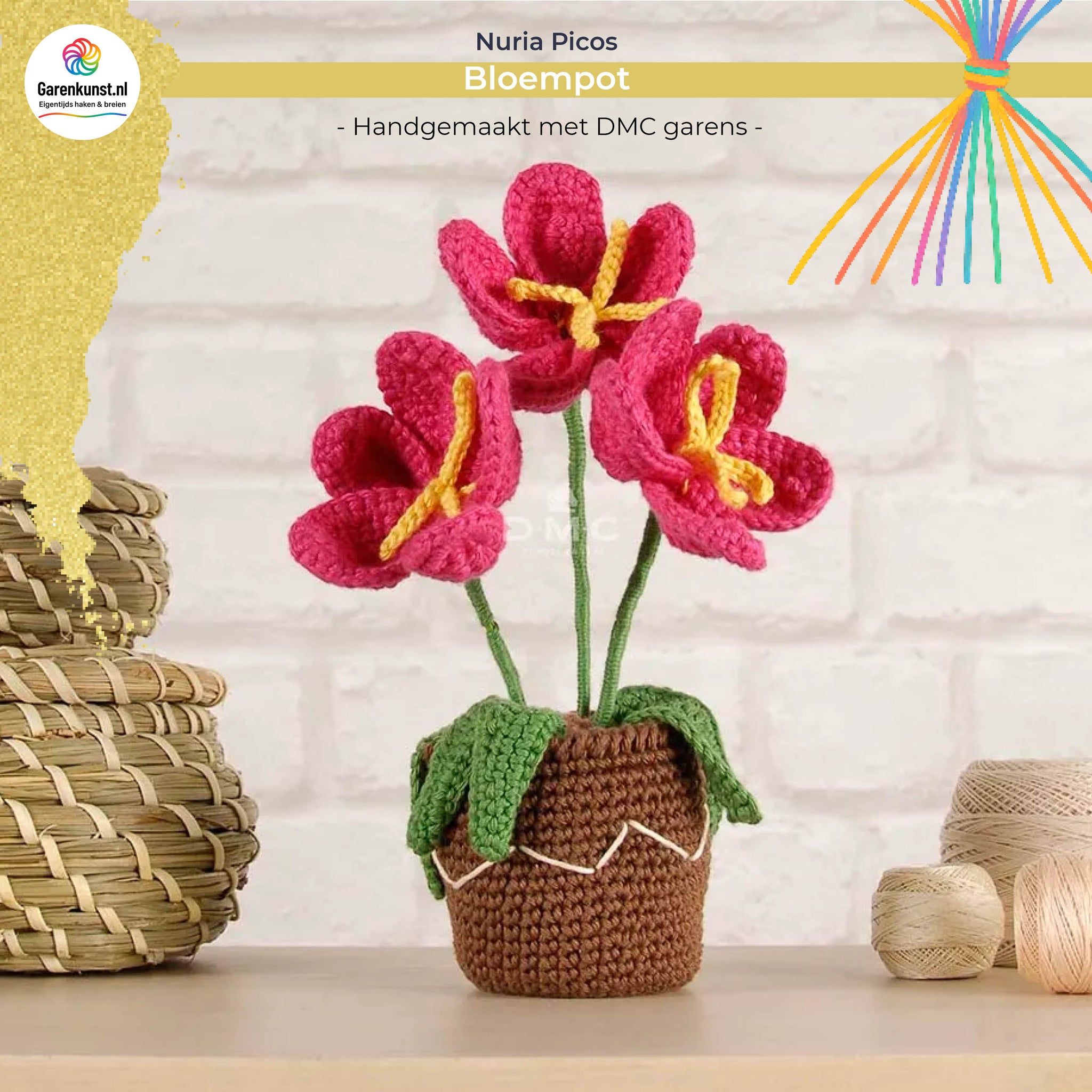 Haakpakket DMC amigurumi kit bloemen haken