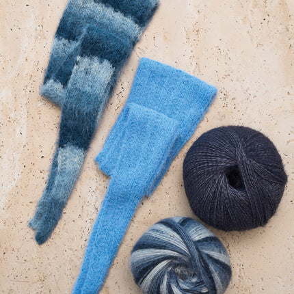 Breipakket minisjaal – Model 6 – Cosy Socks & More 01 | Lana Grossa