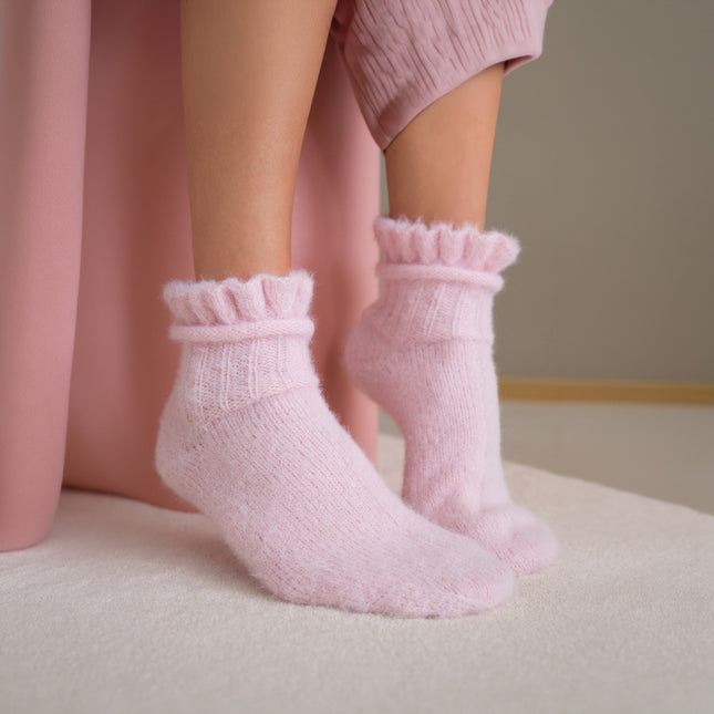 Breipakket sokken met volant model 2a Cosy Socks Leporello van Lana Grossa