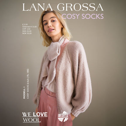 Cosy Socks Leporello vouwflyer van Lana Grossa met breipatronen in Cosy Socks garen