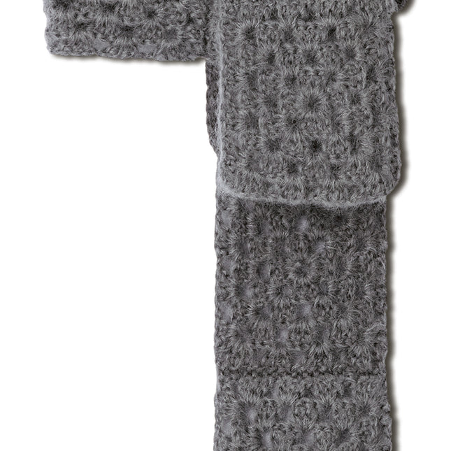 Minisjaal van granny squares gehaakt van Filo di Gio van Lana Grossa, Model 2 uit Easy 03