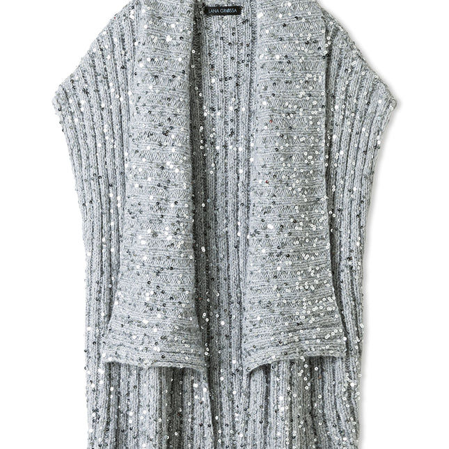 Mouwloos vest gebreid van Brigitte No. 2 en Cosmo van Lana Grossa, Model 10 uit Nera No. 3