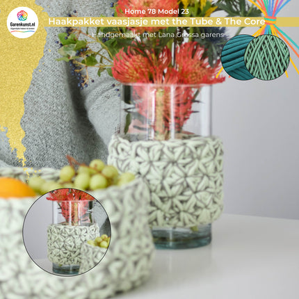 Haakpakket vaasjasje met The Core en The Tube – Model 23 – Home 78 | Lana Grossa
