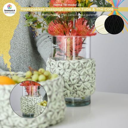 Haakpakket vaasjasje met The Core en The Tube – Model 23 – Home 78 | Lana Grossa