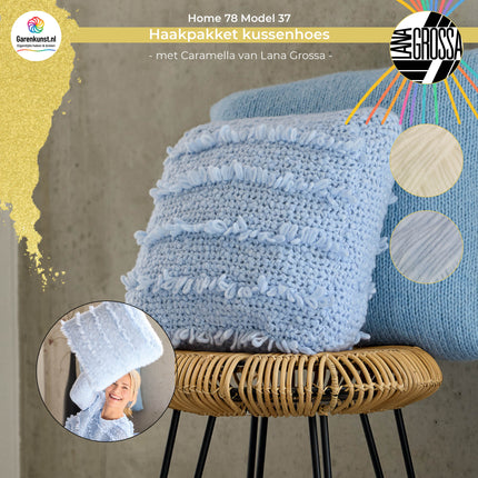 Haakpakket kussenhoes met Caramella – Model 37 – Home 78 | Lana Grossa
