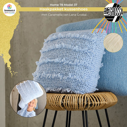 Haakpakket kussenhoes met Caramella – Model 37 – Home 78 | Lana Grossa