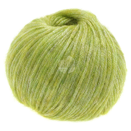 Mia mohair-zijde buisgaren kleur geelgroen van Lana Grossa bij Garenkunst.nl