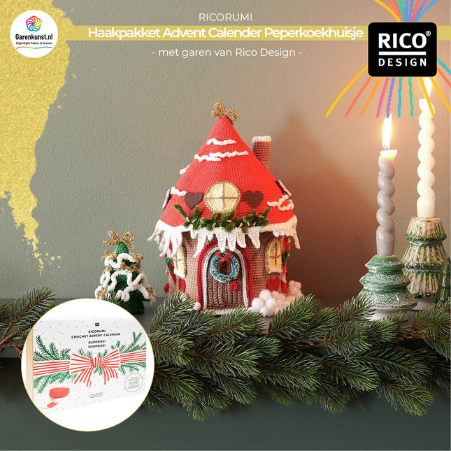 Haakpakket Adventskalender Peperkoekhuisje van Ricorumi Rico Design bij Garenkunst.nl
