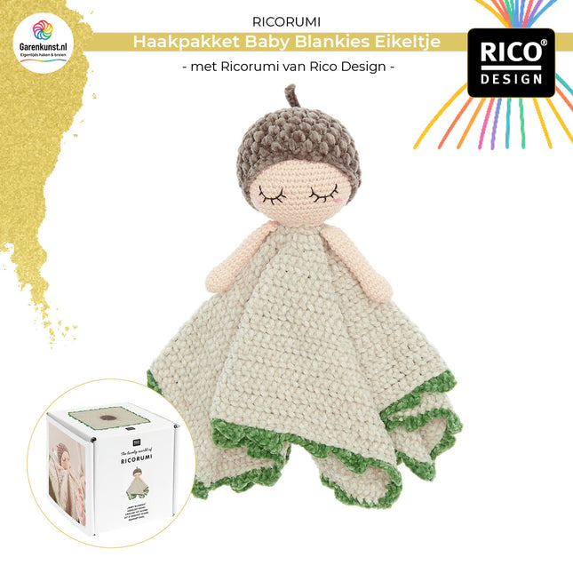 Haakpakket Baby Blankies Eikeltje van Ricorumi Rico Design bij Garenkunst.nl