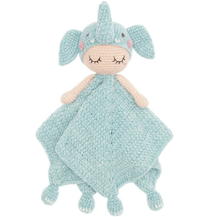 Gehaakt knuffeldoekje olifant Ricorumi Baby Blankies, mintgroen
