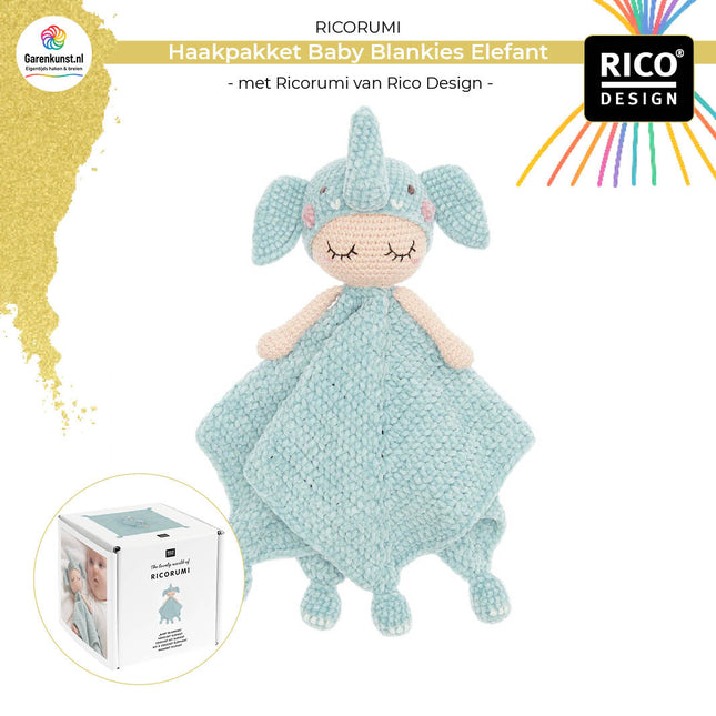 Haakpakket Baby Blankies Olifant van Ricorumi Rico Design bij Garenkunst.nl