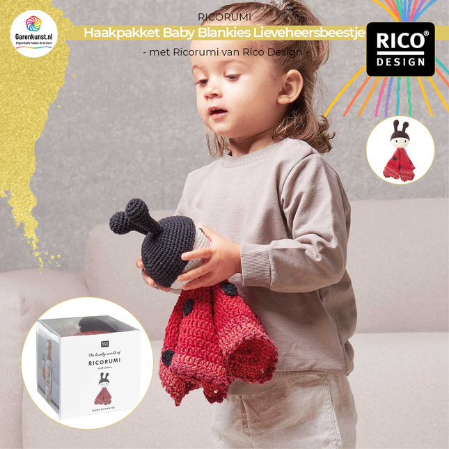 Haakpakket Baby Blankies Lieveheersbeestje van Ricorumi Rico Design bij Garenkunst.nl